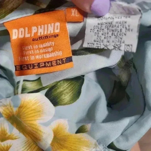 DOLPHINO OUTFITTINGS HAWAII STYLE  MEN'S SHIRT SIZE XL NATURAL BUTTONS - Picture 4 of 6